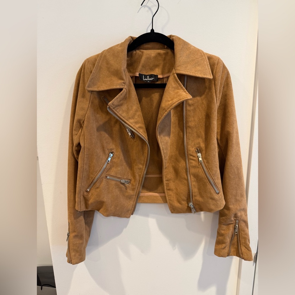 Lulu's Camel Leather Jacket